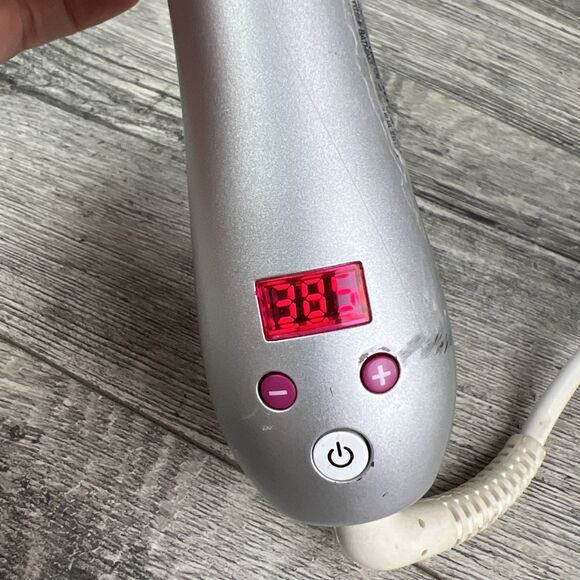 Beachwaver Pro 1” Rotating Ceramic Curling Iron BW1136 Silver Tested Works - Picture 2 of 11